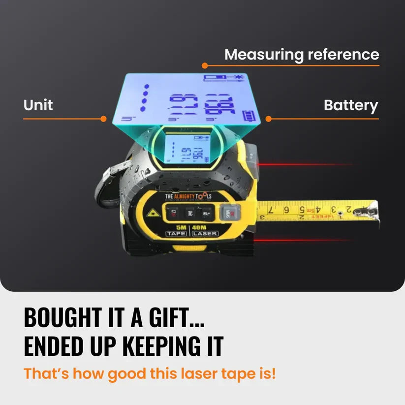 🛠️3 in 1 Laser Tape Measure 📏